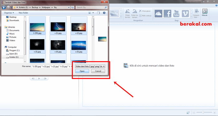 cara membuat video foto dengan movie maker