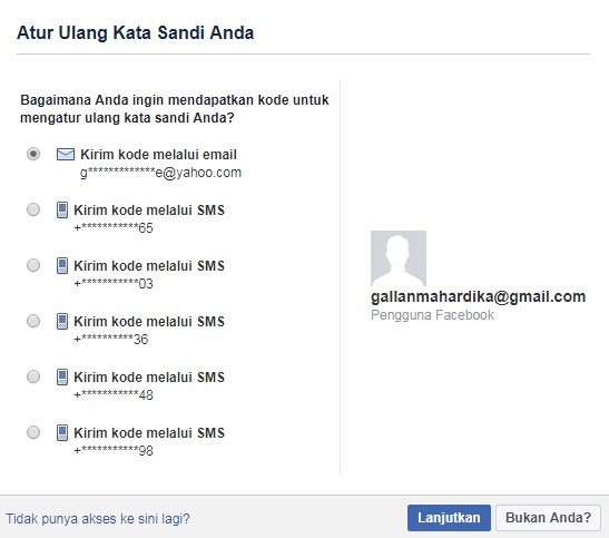 cara membuka facebook yang lupa kata sandi lewat hp