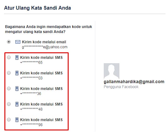 cara menemukan kata sandi facebook yang lupa