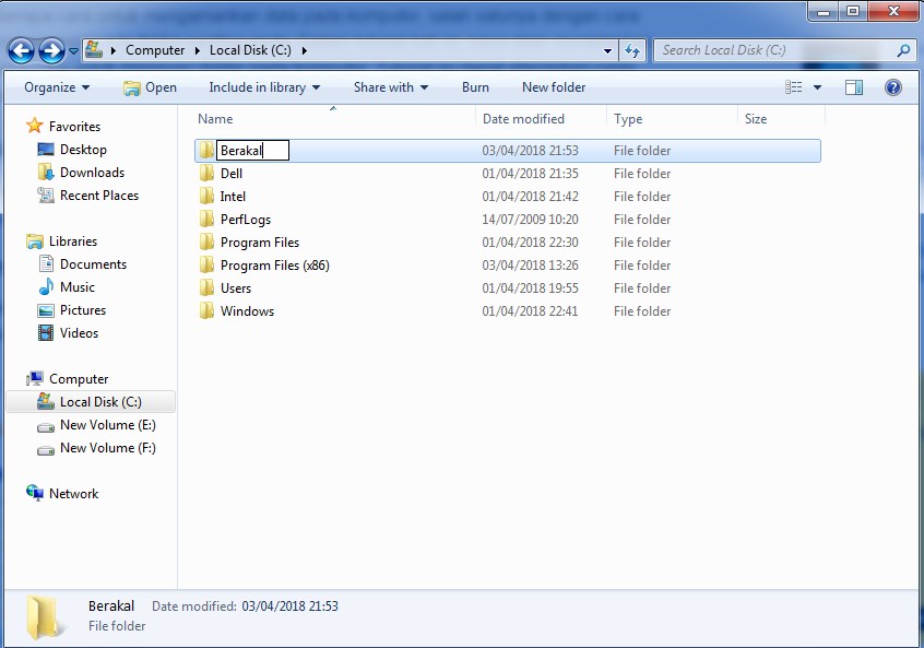 cara mengunci folder di windows 7