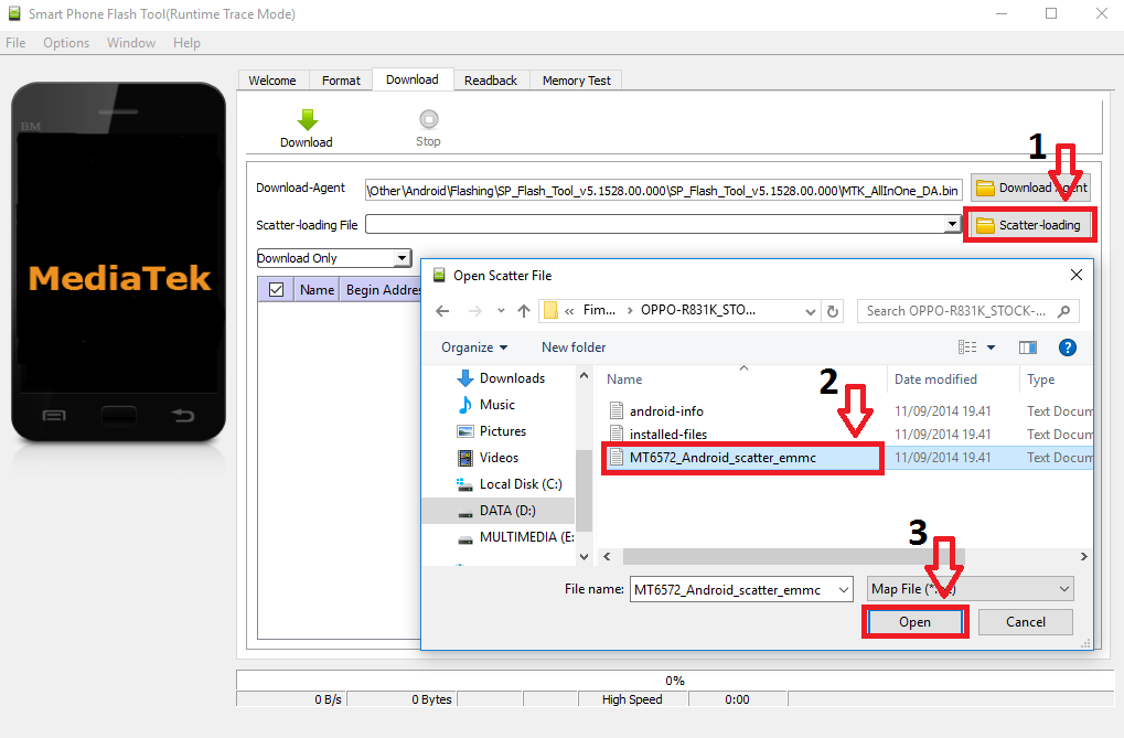 Cara Flash Oppo Joy R1001 Scater Loading File
