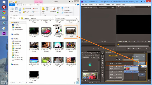 Cara menggabungkan video menggunakan Adobe Pemiere Pro CS6 8