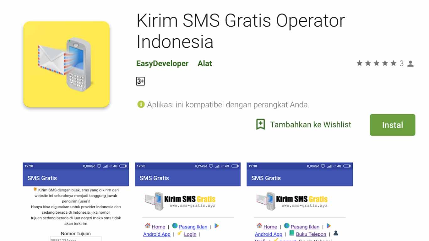  sms gratis seluruh indonesia 