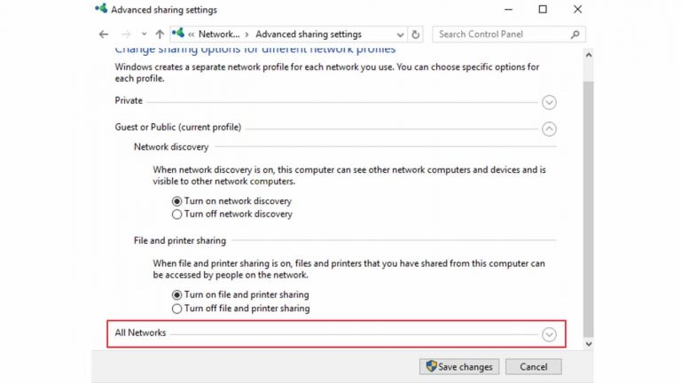 File and printer sharing. File and printer sharing