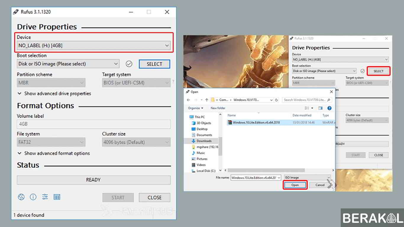 cara menggunakan rufus windows 10