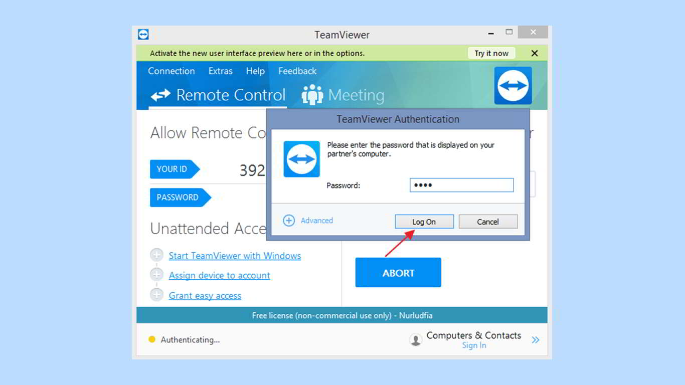 cara menggunakan teamviewer pc