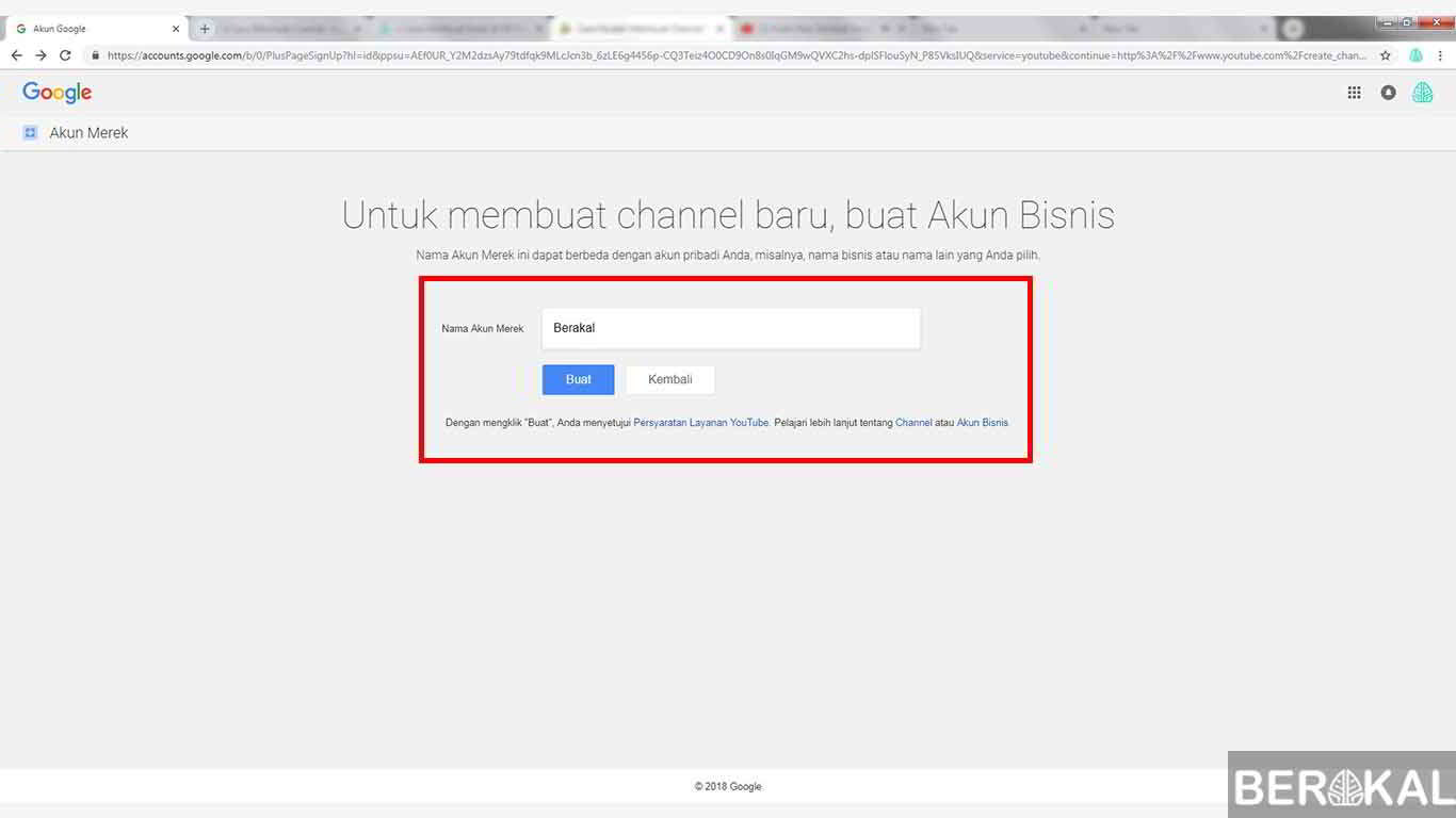 cara membuat channel youtube baru