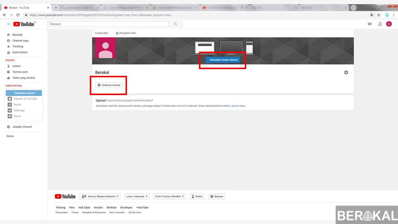 cara membuat channel youtube resmi