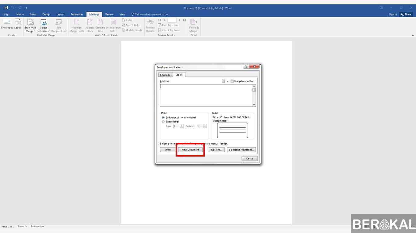 2 Cara Membuat Label Undangan 103121 Di Word Excel