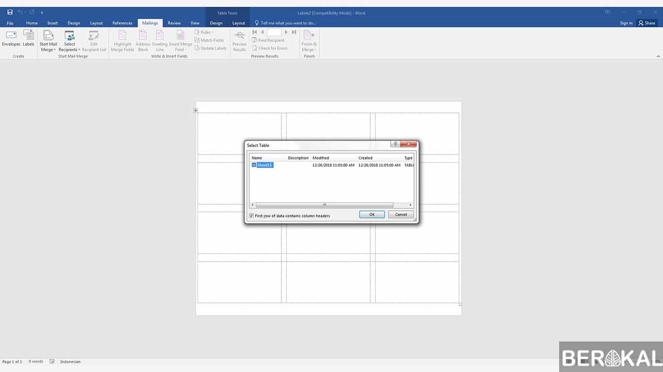 2 Cara Membuat Label Undangan 103121 Di Word Excel