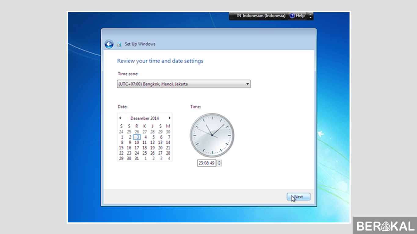 Cara Instal Windows 7