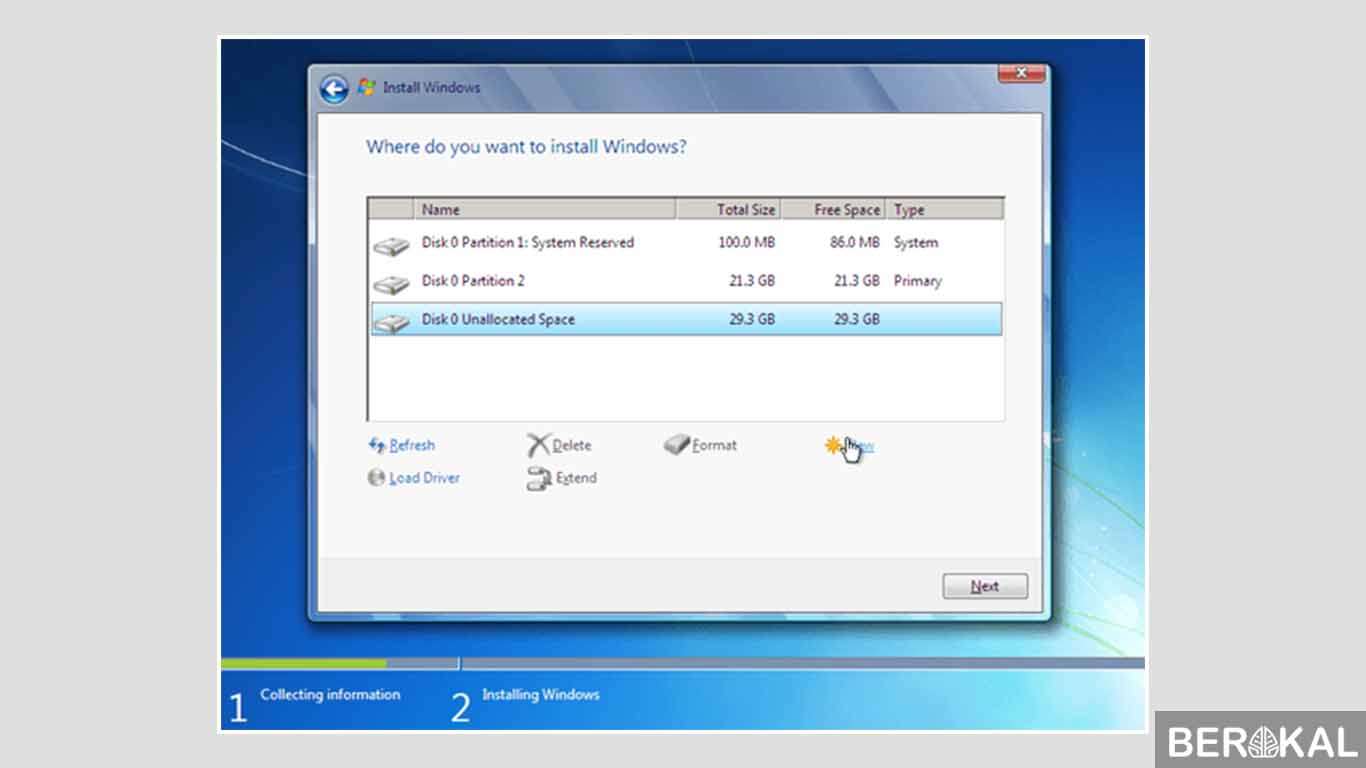 cara instal windows 7 dengan cd rom