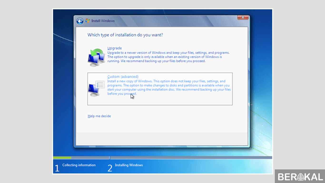 Cara install Windows 7 dengan flashdisk