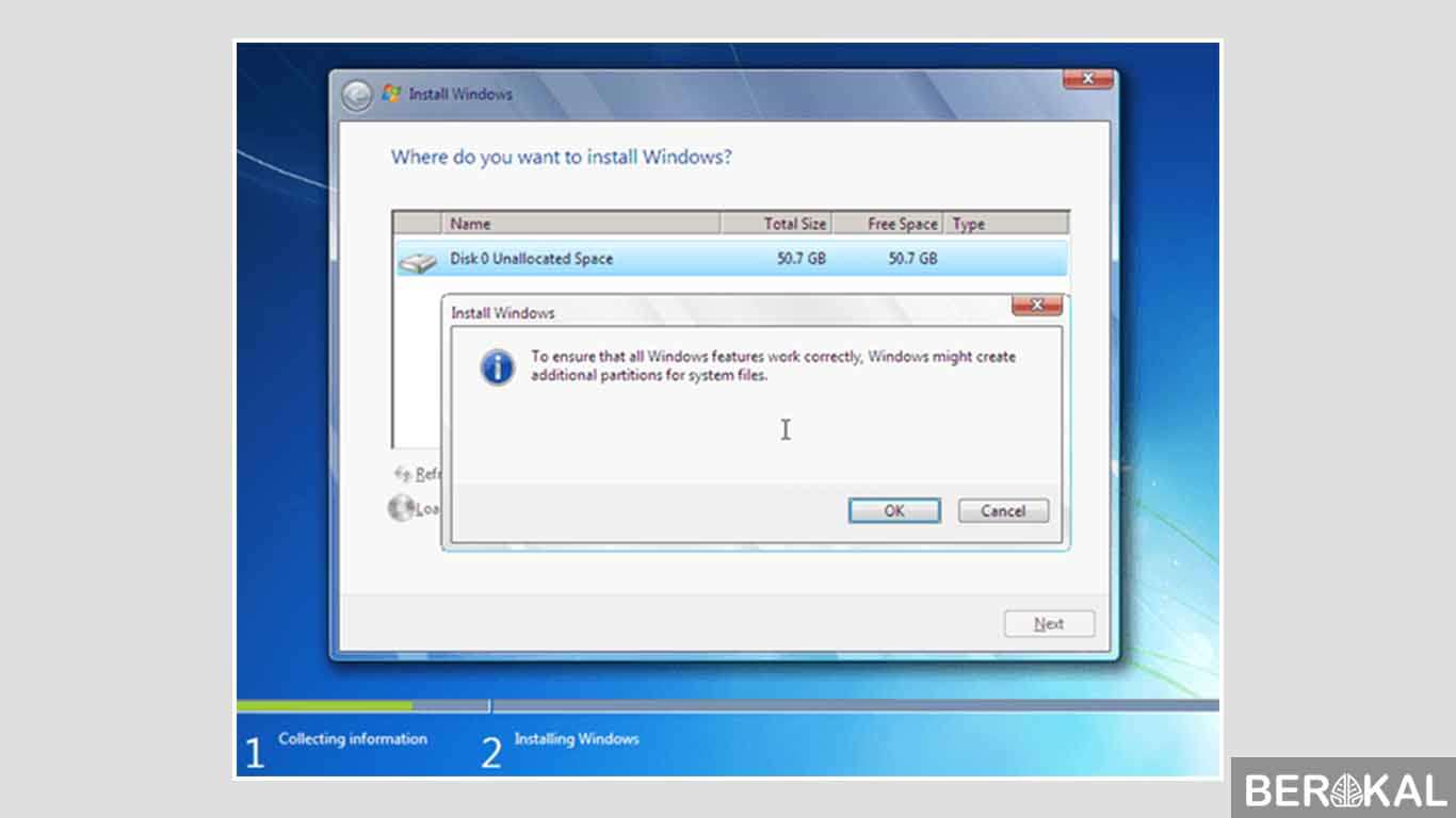 cara instal windows 7 dengan sd card