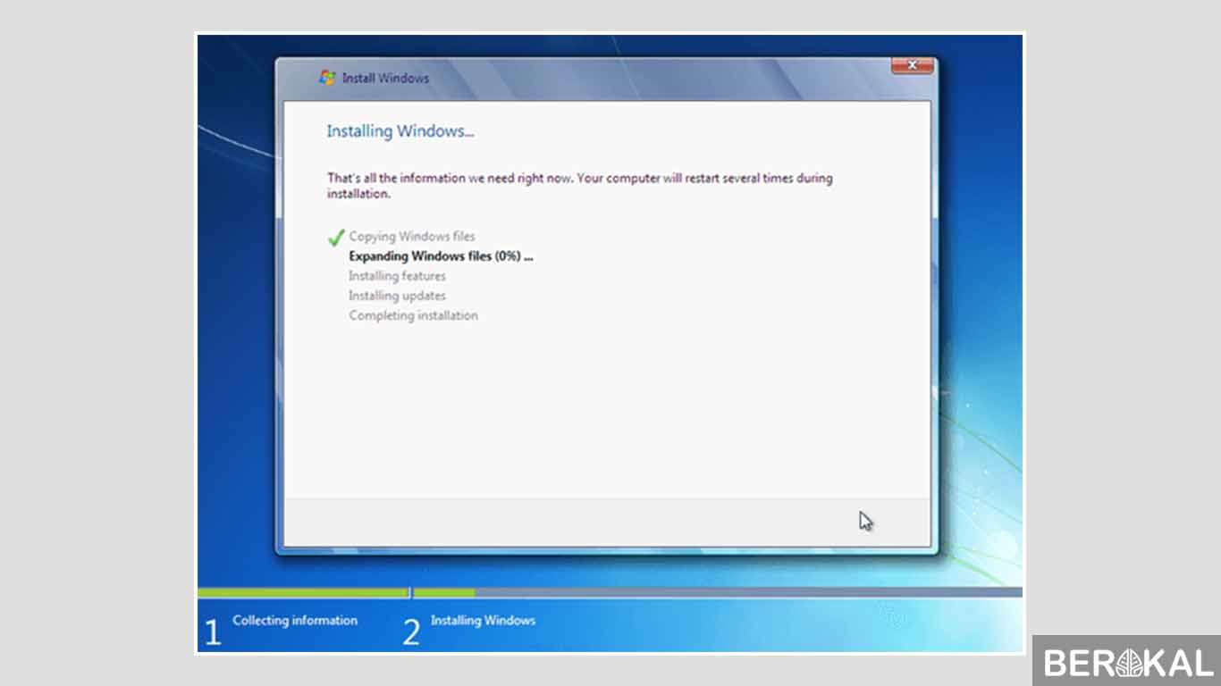 cara instal windows 7 laptop