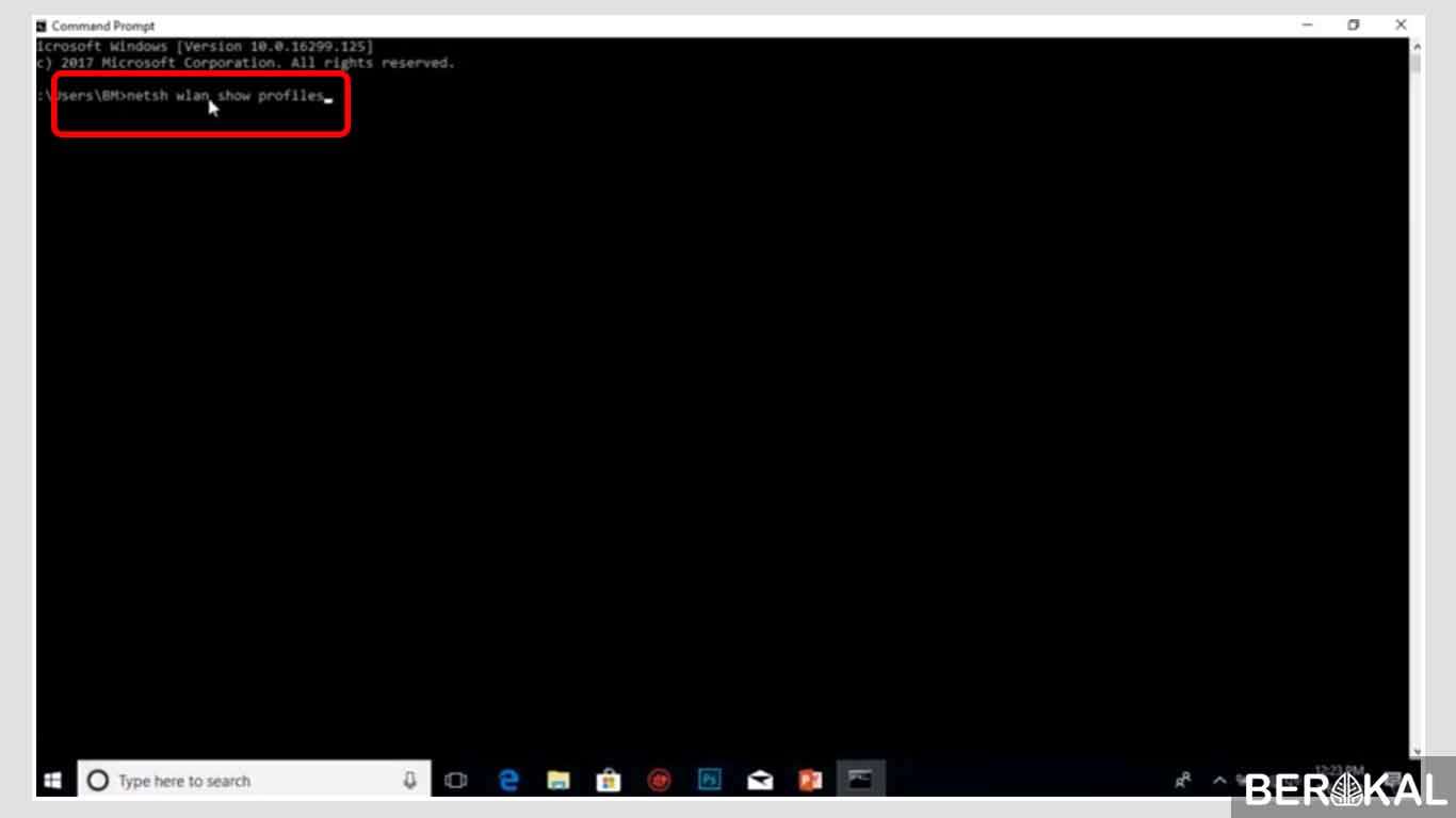 cara melihat password wifi di windows 10 cmd