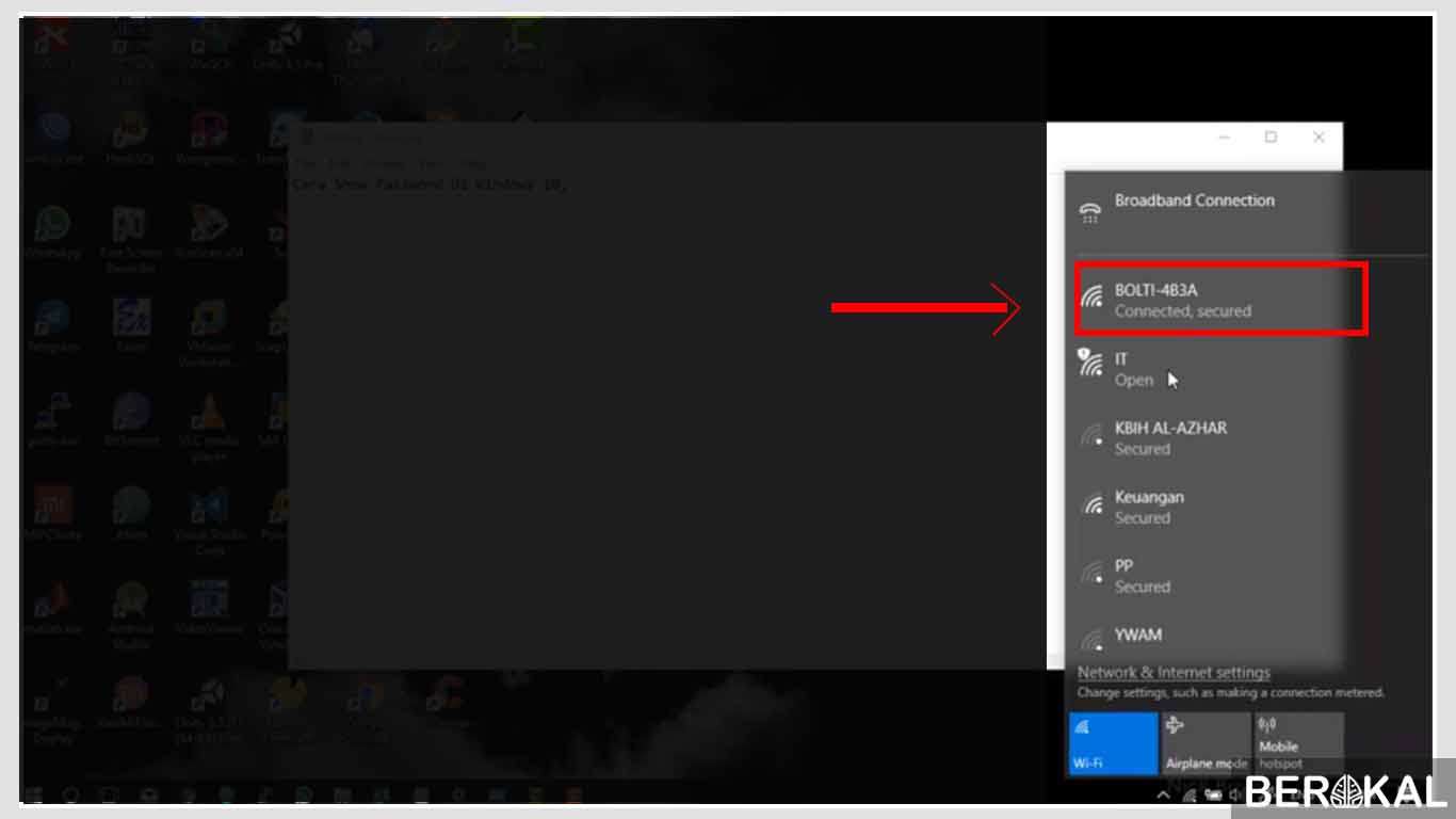 cara melihat password wifi di windows 10 pro