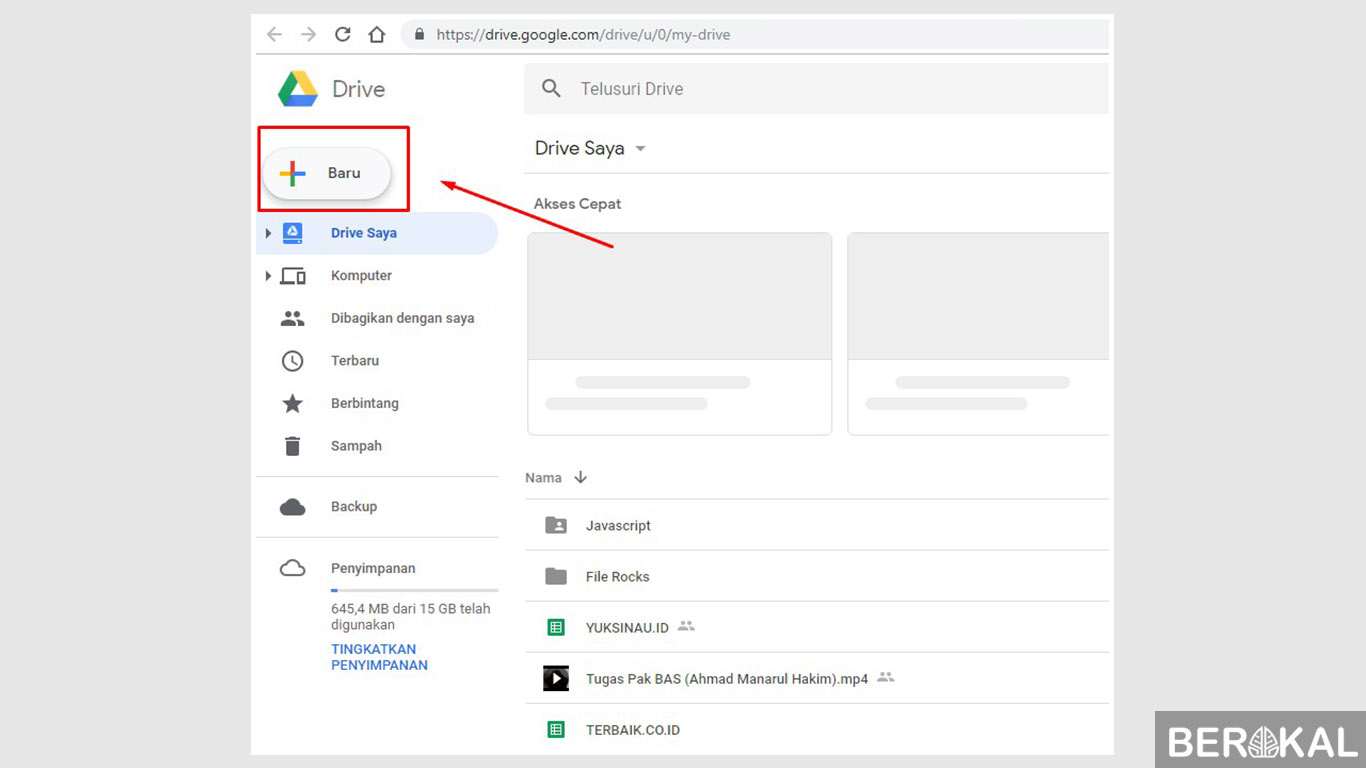 cara menggunakan google drive di android