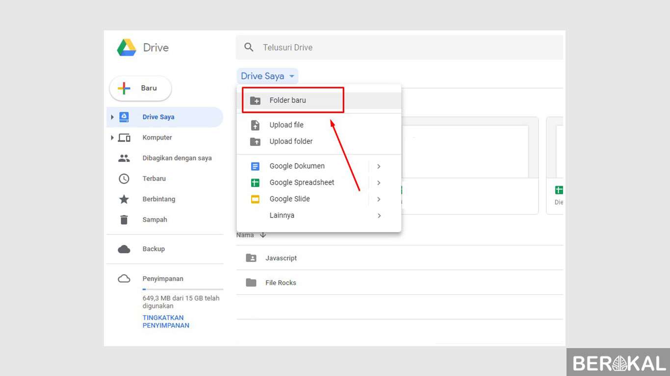 cara menggunakan google drive di laptop