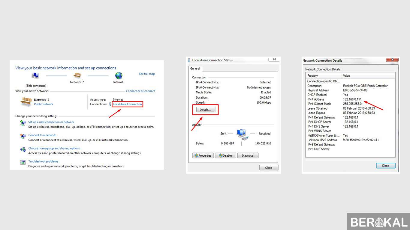 cara melihat ip address wifi