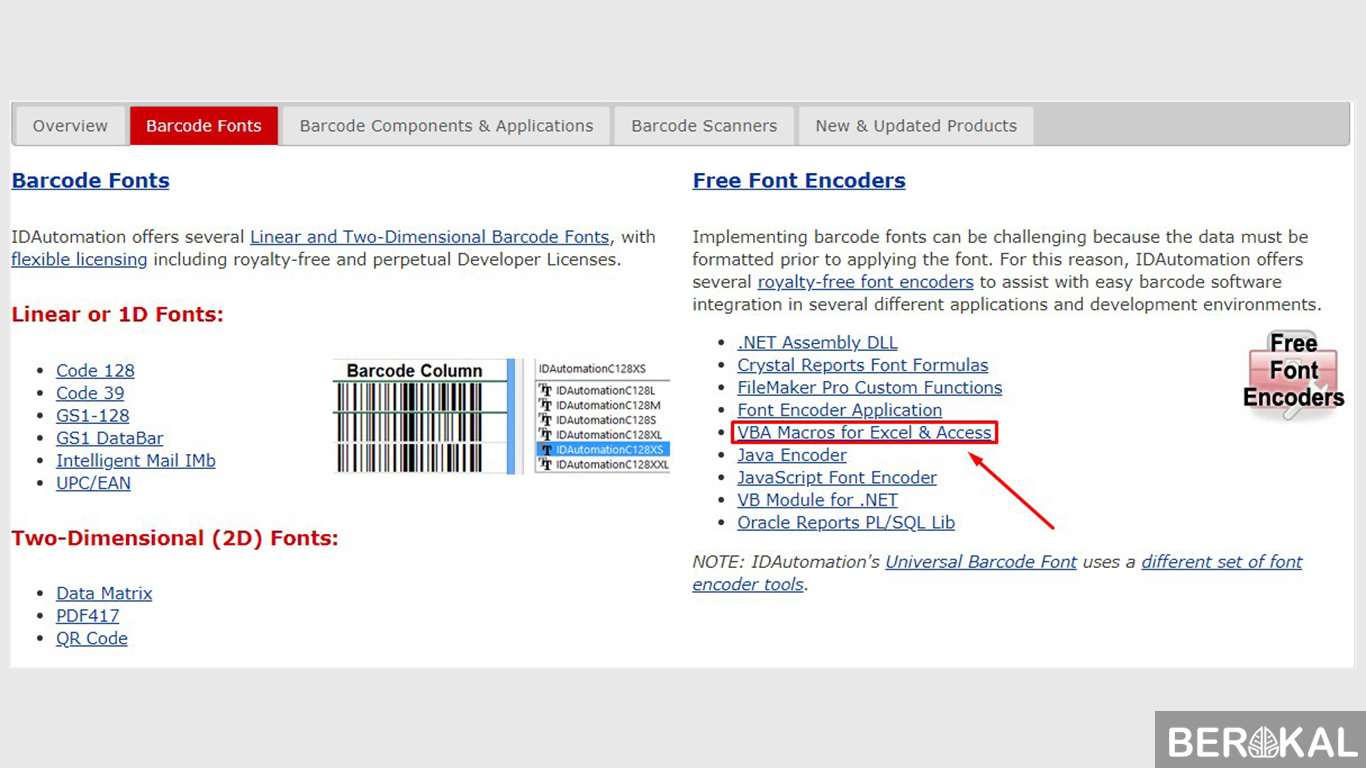 cara membuat barcode code 128 di excel