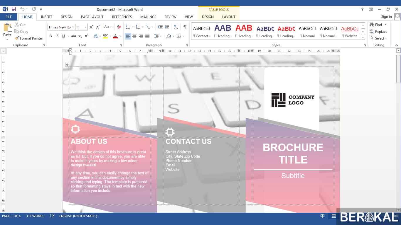 Cara Membuat Brosur Dengan Microsoft Word Untuk Pemula