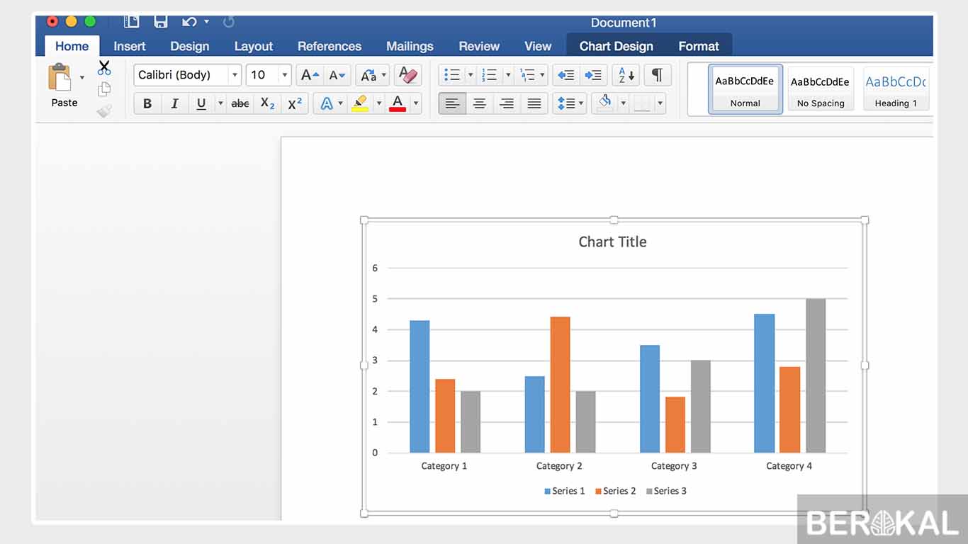 cara membuat grafik di word 2013