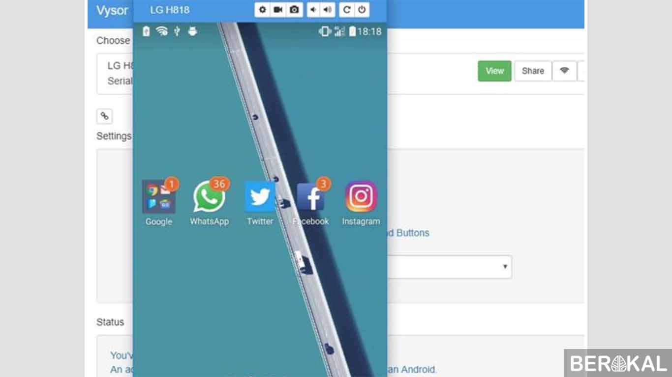 cara menampilkan layar android di pc via wifi windows 7