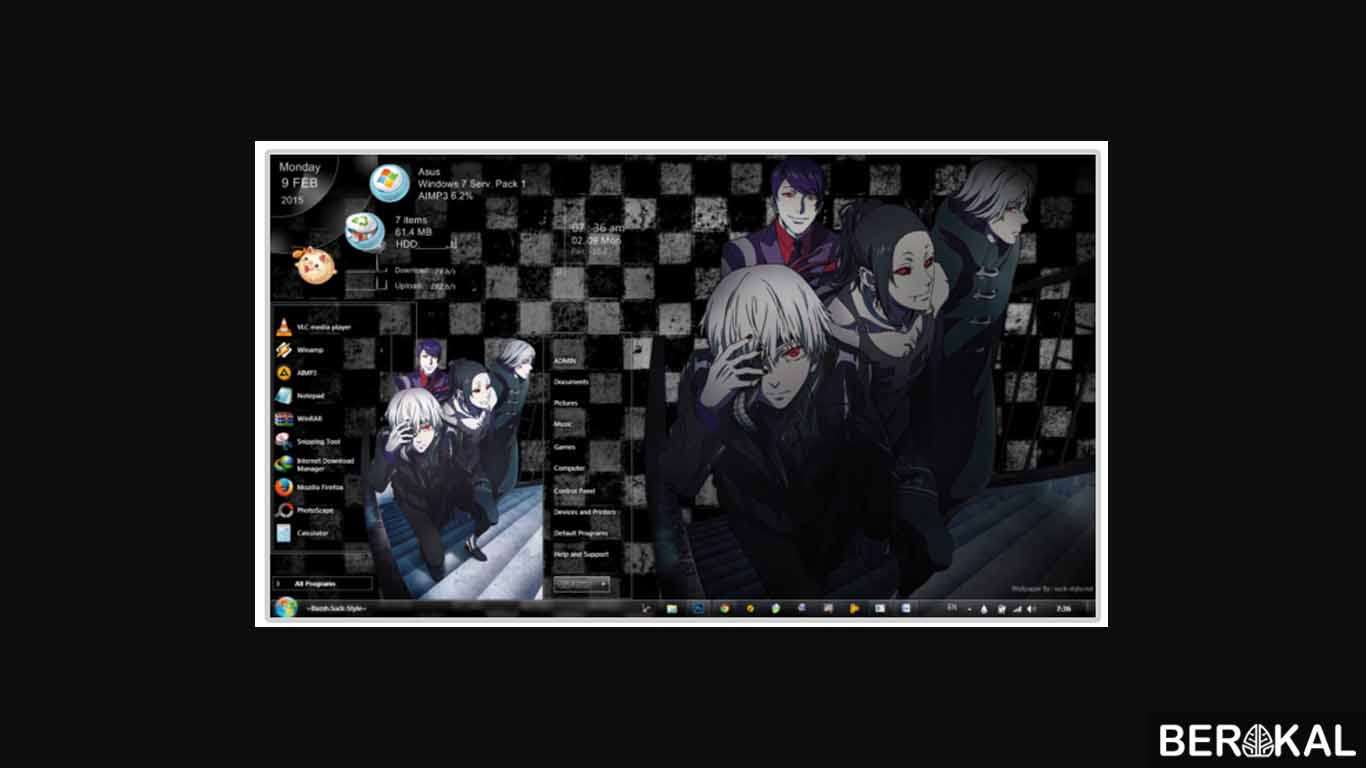 tema windows 7 anime