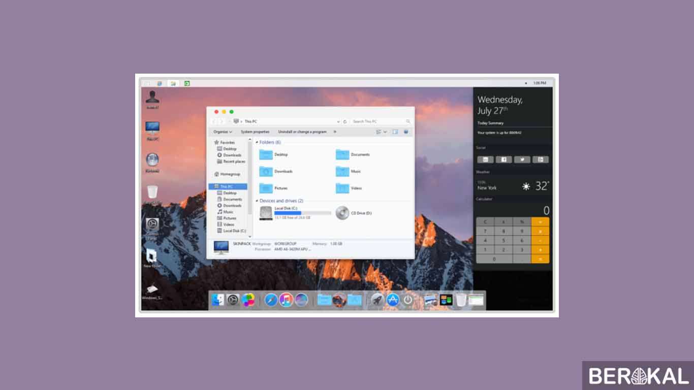 tema windows 7 macos