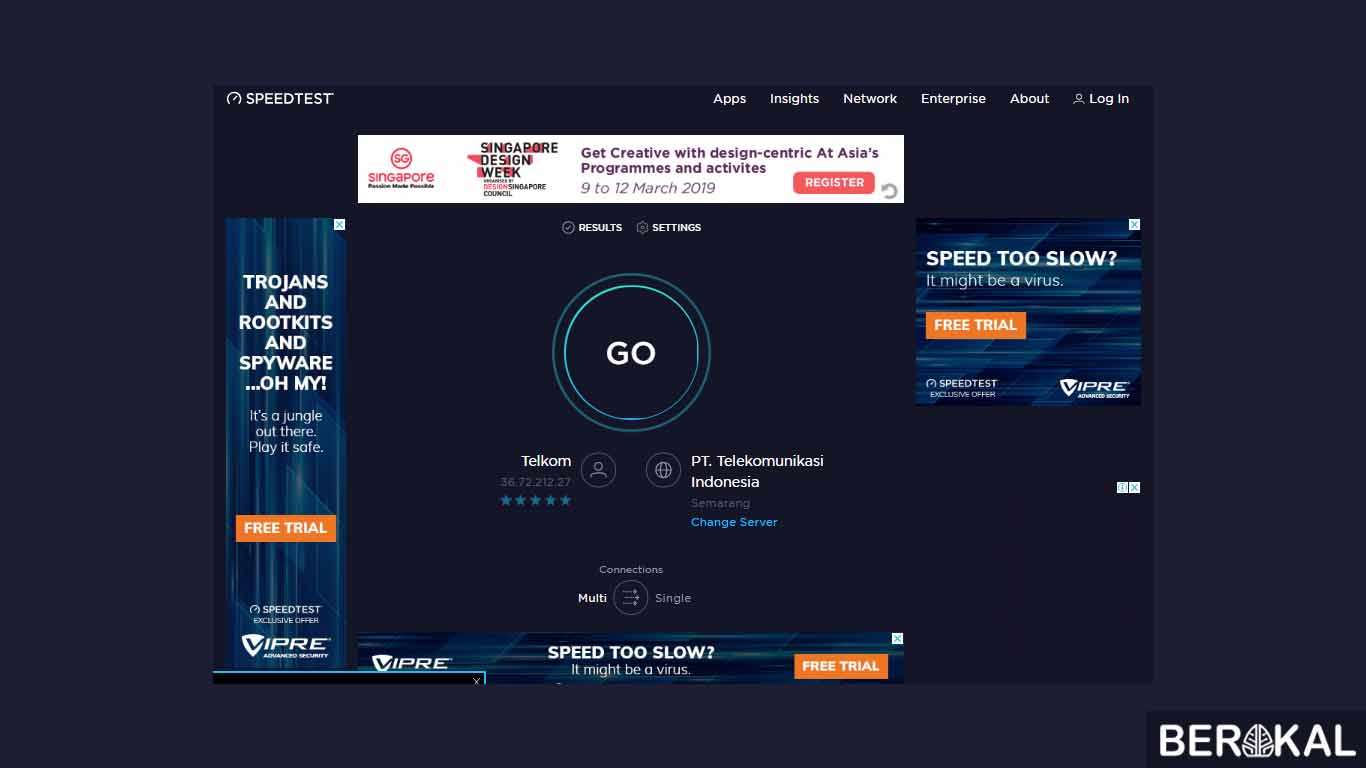 cara cek kecepatan internet android