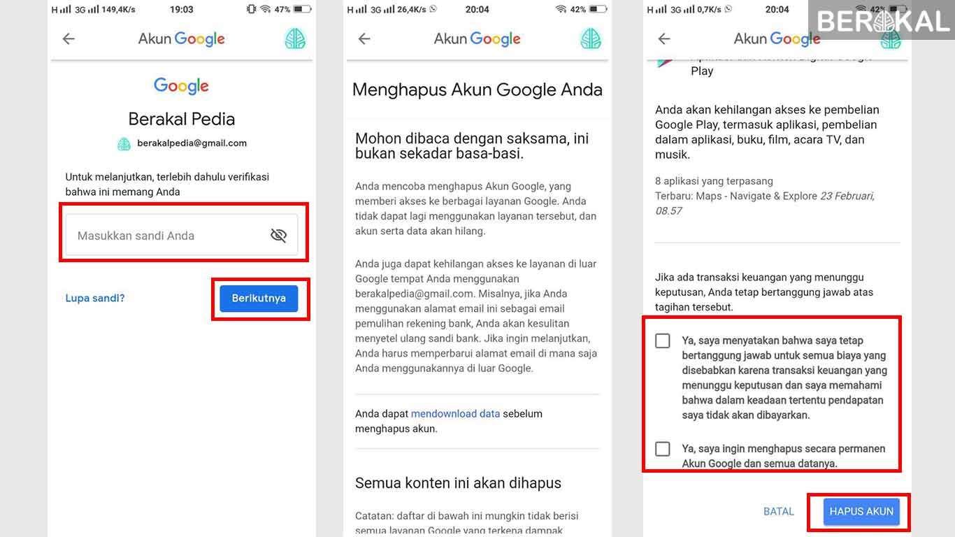 cara menghapus akun gmail yang tidak terpakai