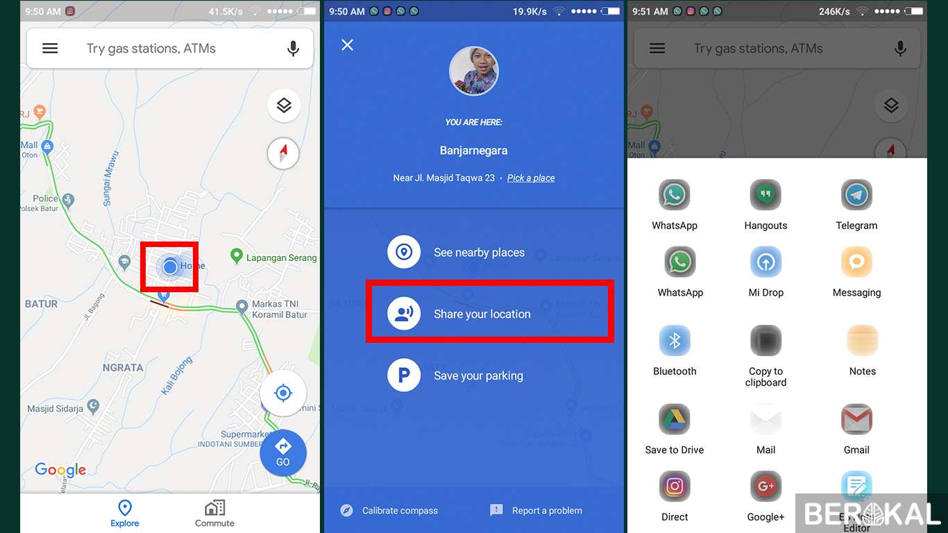 √ 5 Cara Share Lokasi di Whatsapp, Facebook, Line, Twitter, G Maps