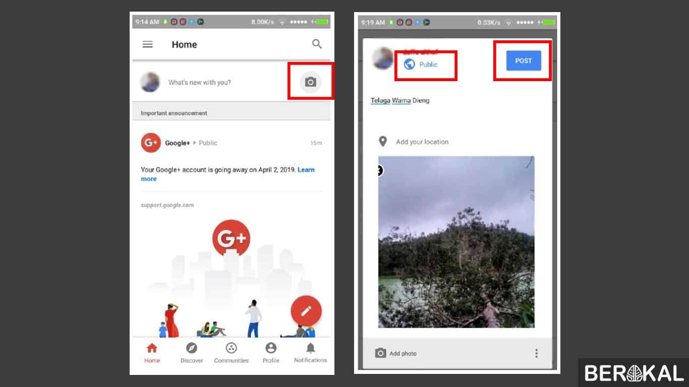 cara upload foto ke google melalui hp android