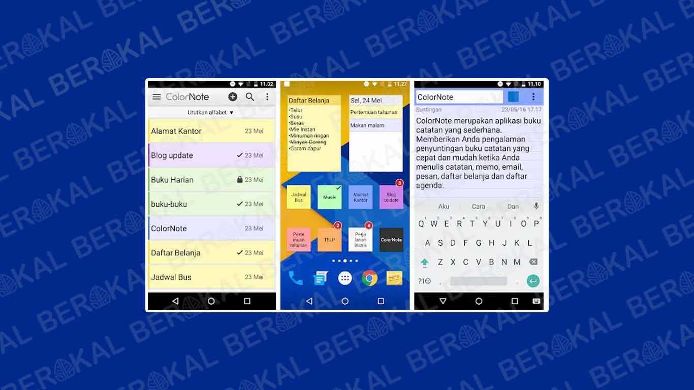 Aplikasi Tulisan di Layar HP ColorNote