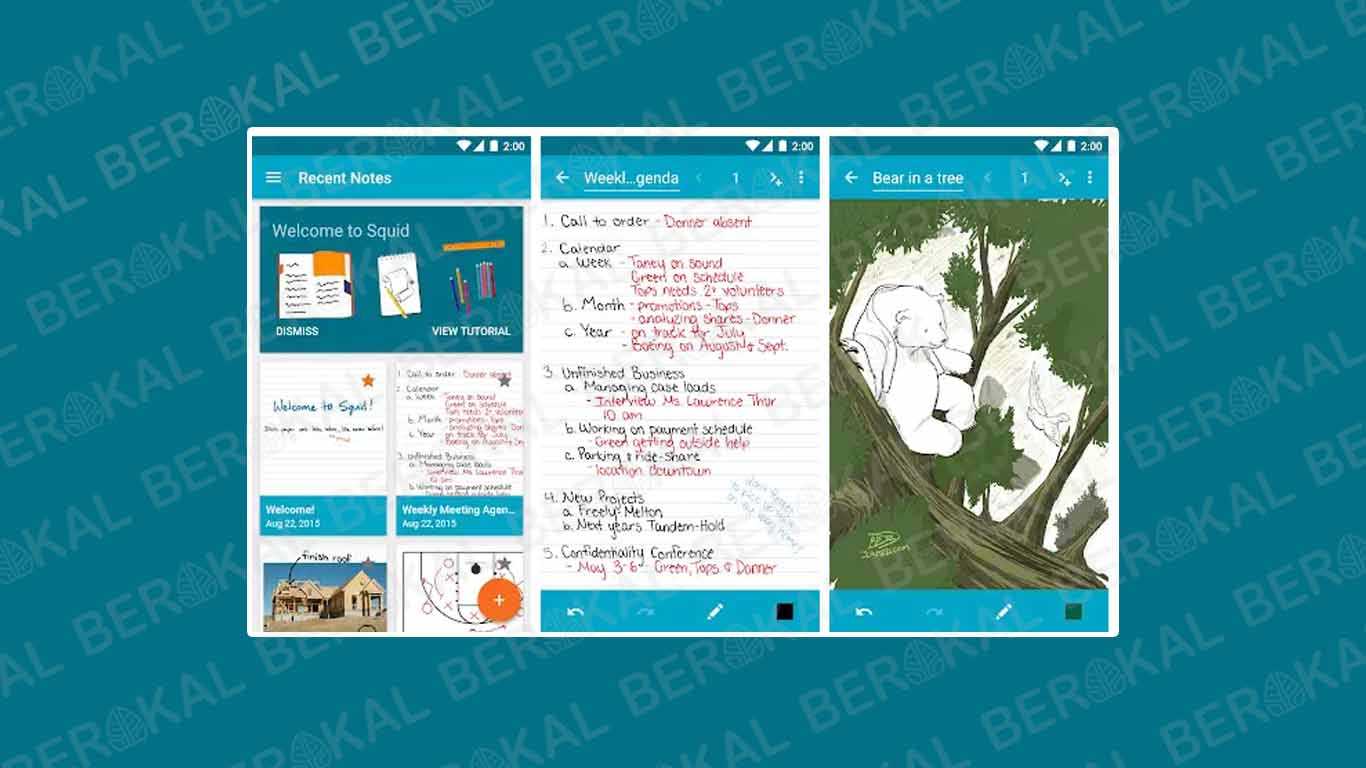 Aplikasi Tulisan di Layar HP Squid