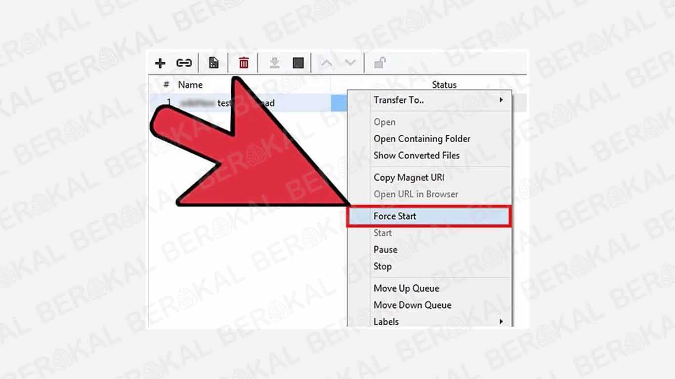 Cara Mempercepat Download uTorrent dengan Melakukan Force Start