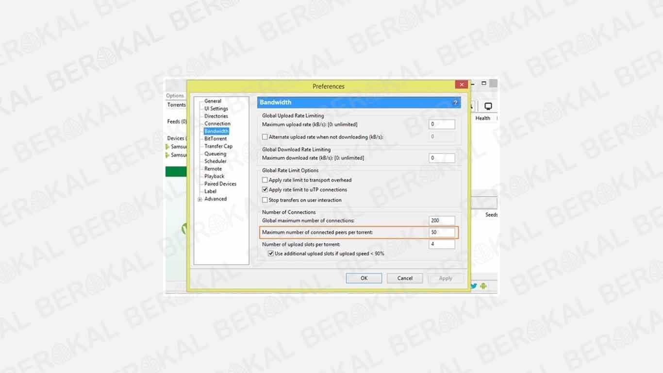 Cara Mempercepat Download uTorrent dengan Mengatur Jumlah Peer