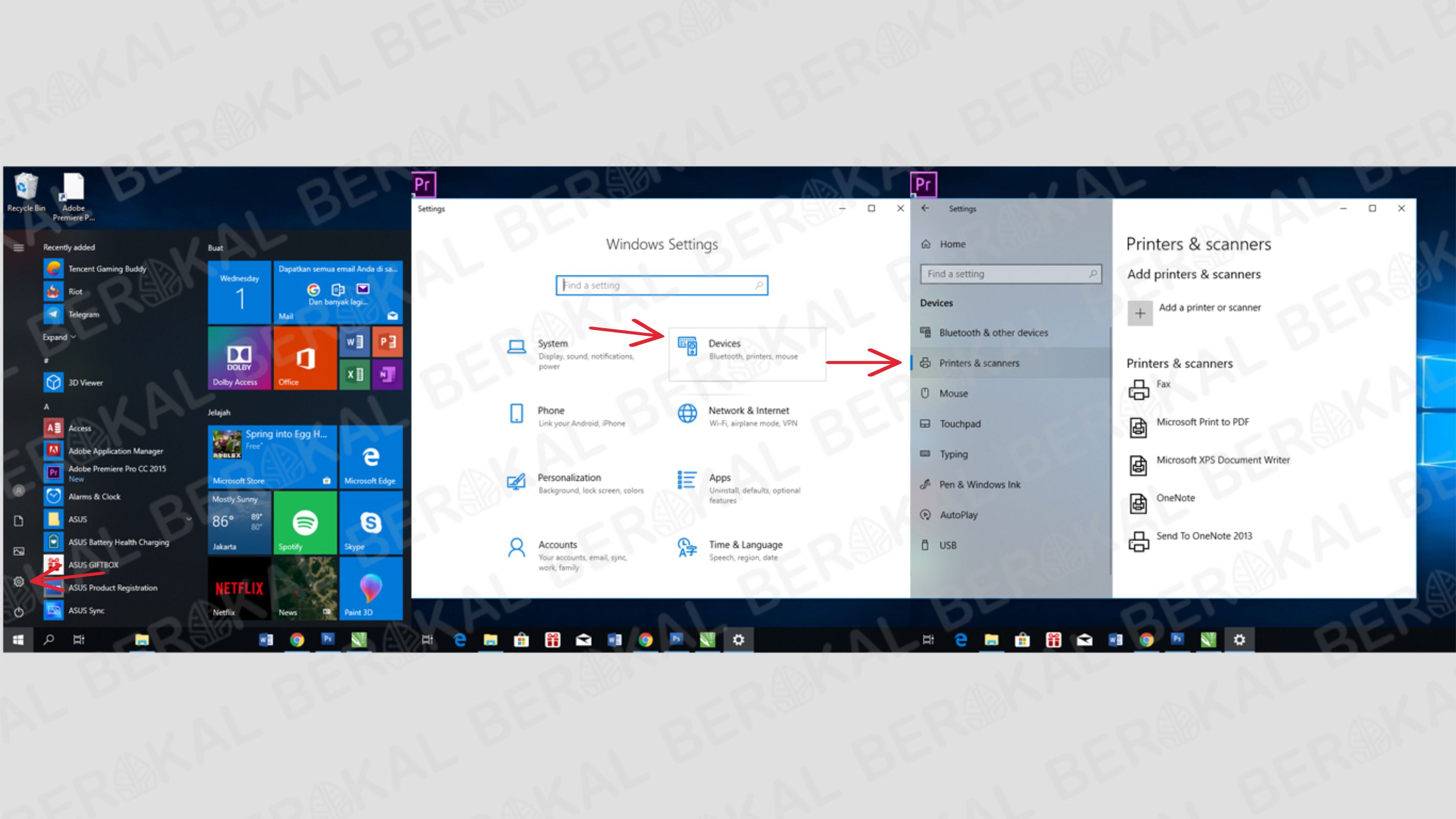 Cara masuk pengaturan printer di windows 10