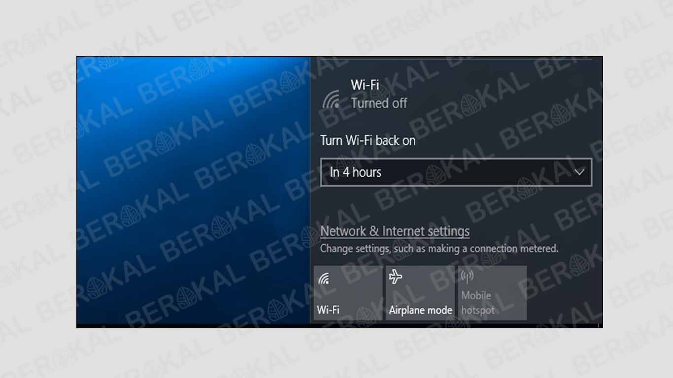 cara mengaktifkan wifi di laptop windows 10