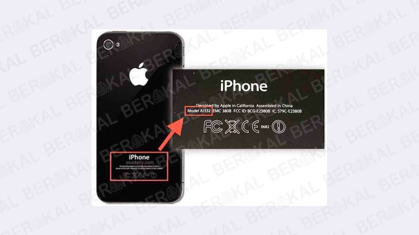 cek model iphone lewat fisik