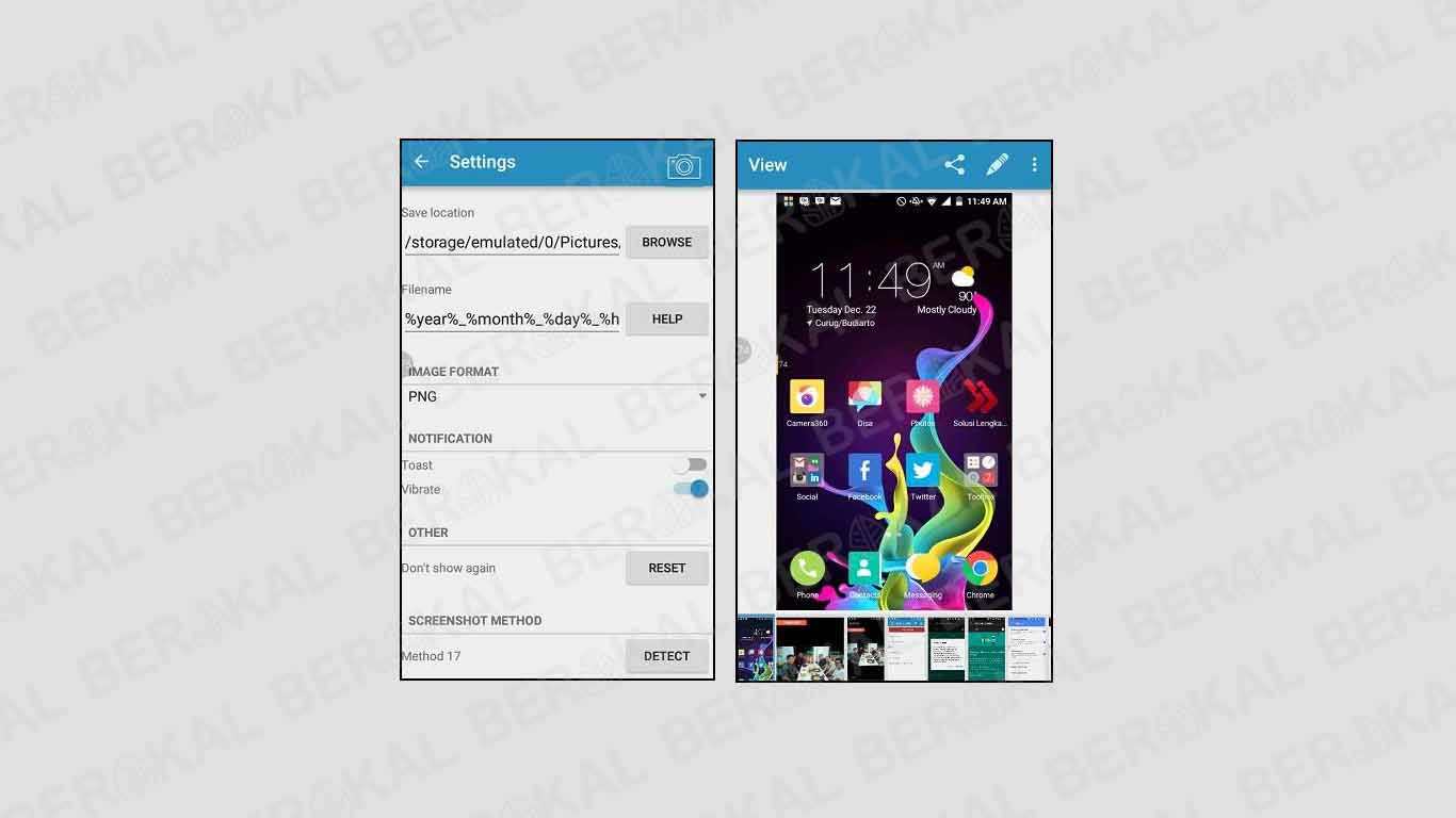 penyimpanan screenshot easy