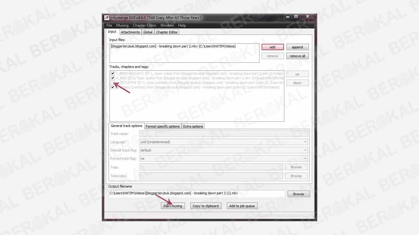 Cara Menghapus Subtitle Bawaan Film dengan MKVMERGE GUI