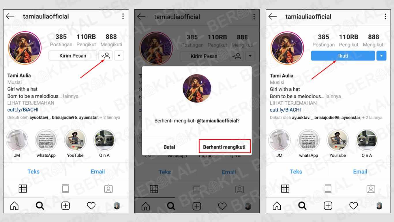 cara unfollow instagram tanpa aplikasi