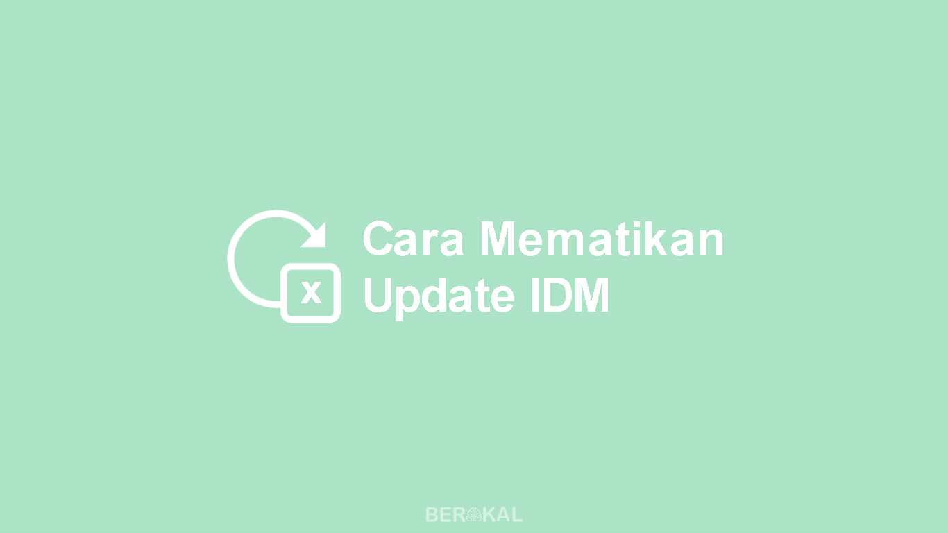 Cara Mematikan Update IDM