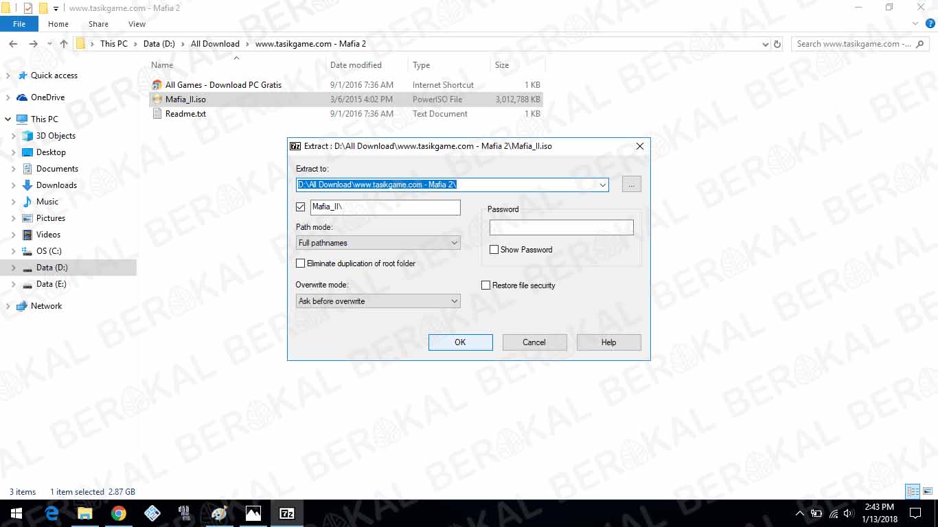 buka file iso dengan 7-Zip