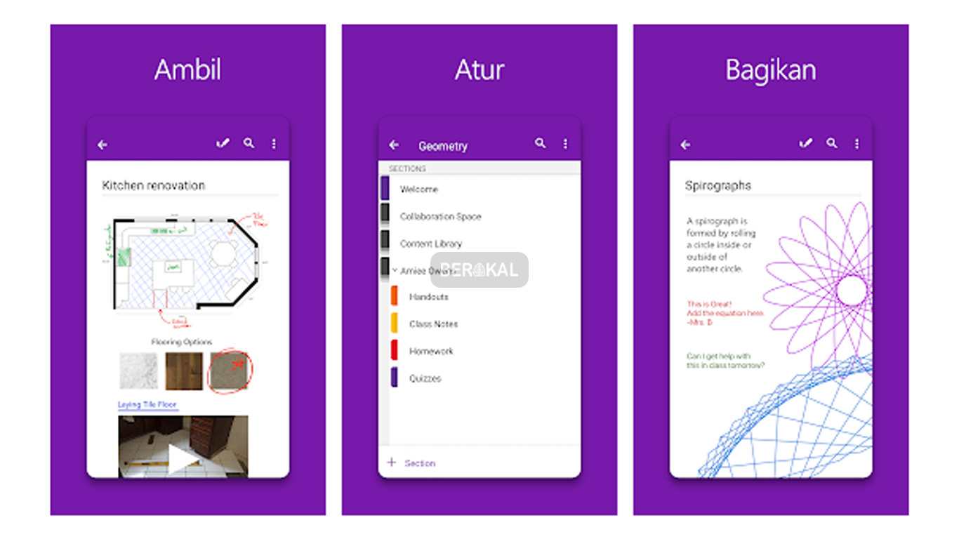 aplikasi note OneNote