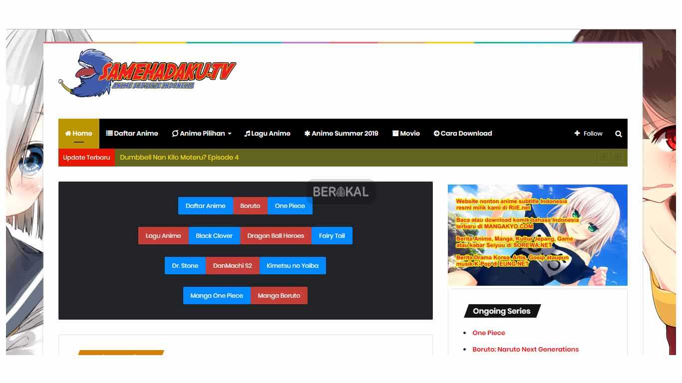 cara download anime terbaru di samehadaku