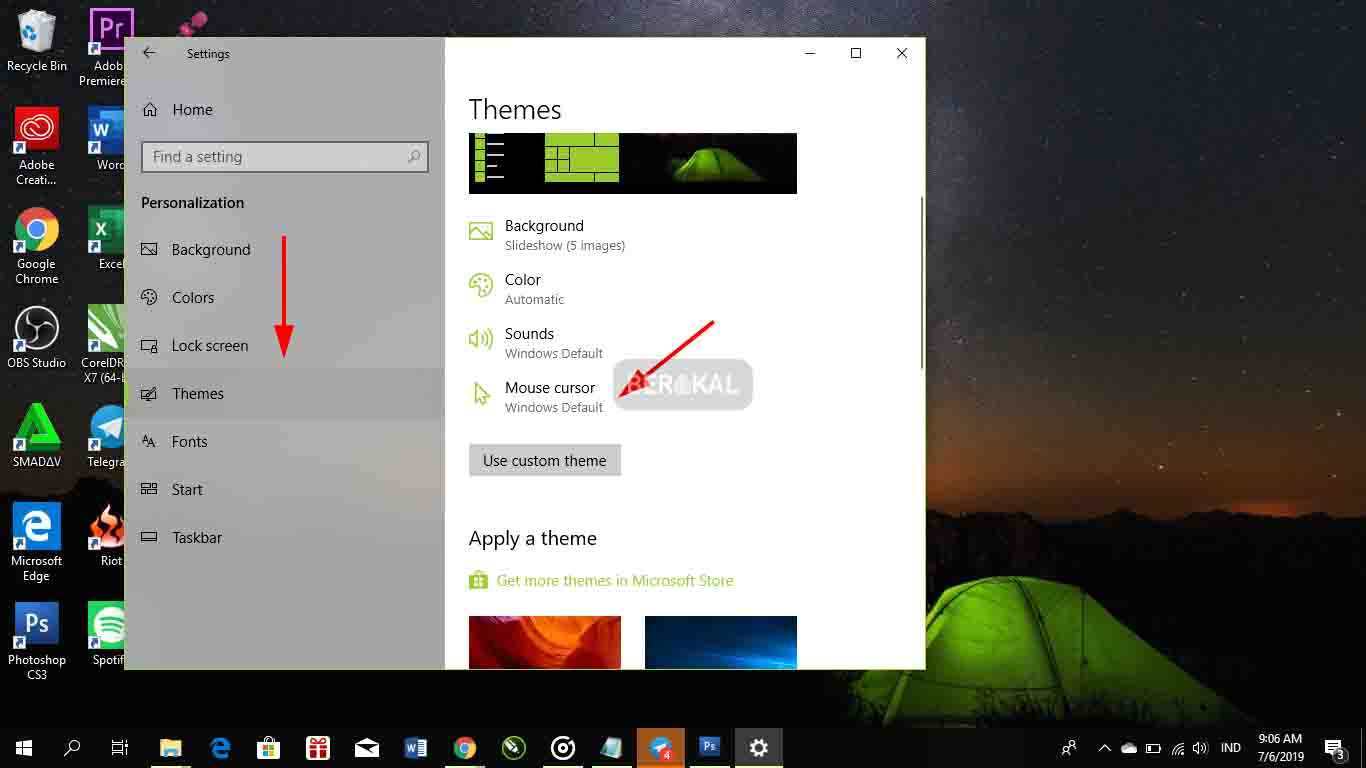 cara mengganti mouse cursor di windows 10