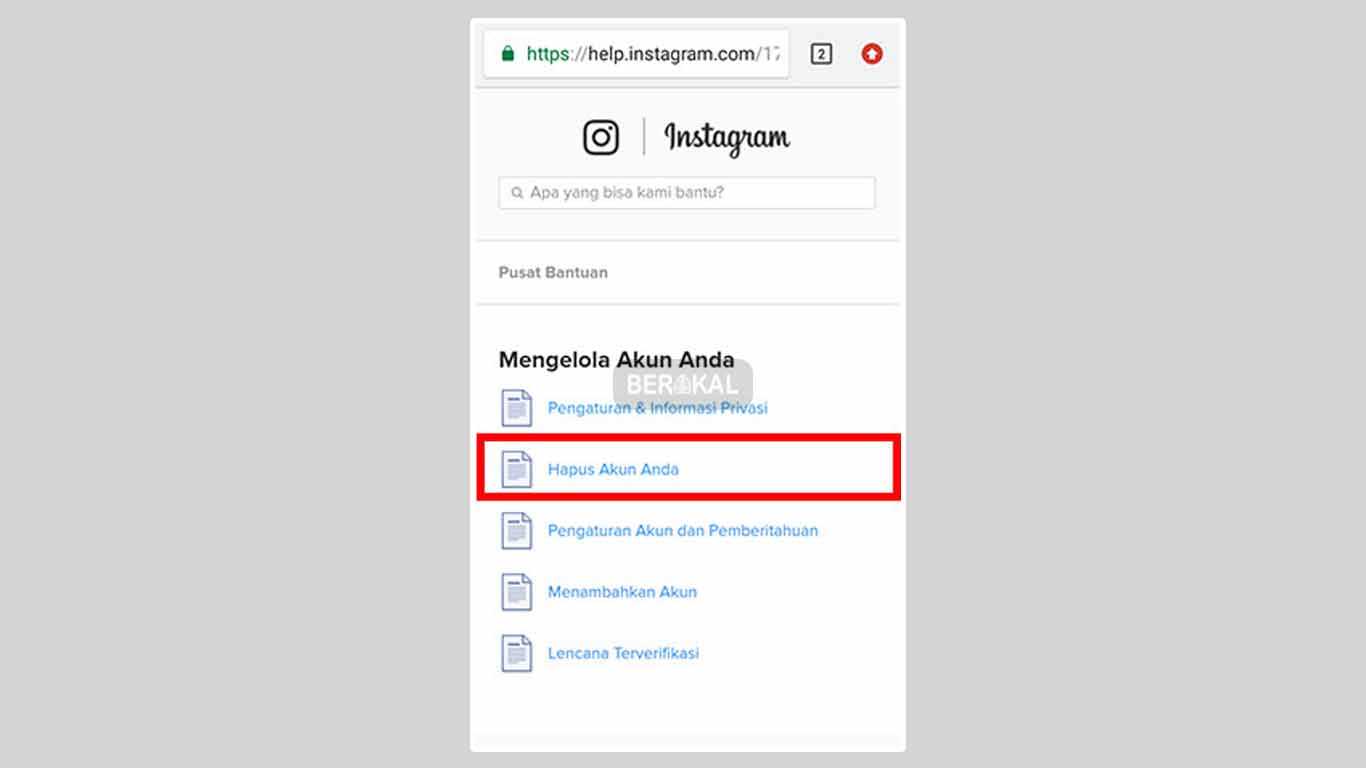 √ 2 Cara Menghapus Akun Instagram Permanen & Sementara 2019